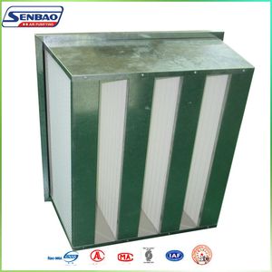 H13 H14 HEPA Air Filter 0.3 Micron Medium Efficiency V Type Filter