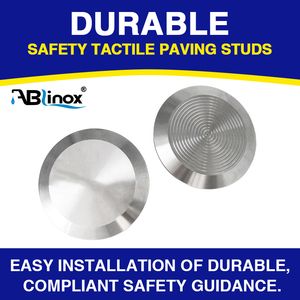 304 Stainless Steel Tactile Paving Blind Warning Road Stud Tactile Indicator Warning Floor Tiles Strips Pavement Marker
