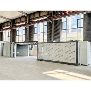 Jinhai Overhead Track Straight-Through Type Manual Powder Coating Line System Electric Heating Oven and Walk-in Spray Booth
