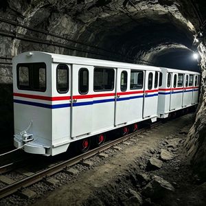 Latching Type Incline Man Car for Coal Mine Slope with Automatic Fall Arrest System 8 Seats Lightweight Design