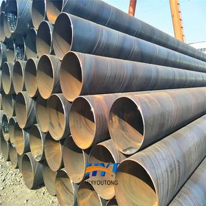 Beveled Ends Helical Submereged Arc Welded Carbon Steel Pipe ASTM A252 Steel Pipes