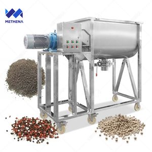 Horizontal Industrial Dry Fine Food Ingredient Organic Fertilizer Powder Blend Mixer Mix Machine