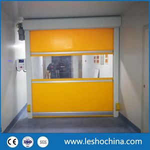 Industrial Electric PVC Fabric High Speed Fast Acting Roll up Shutter Door for Conveyor System
