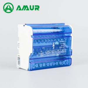 Electrical Copper DIN Rail Mounted Screw Brass Power Distributors Blocks Box