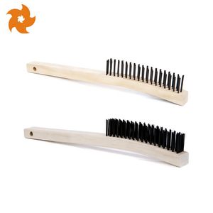 Heavy-Duty Rust Removal Wood Handle Wire Brush