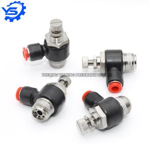 SL6-03 Pipe Fitting Air Hose Quick Fitting Flow Speed Control Valve Plastic Throttle Valve Pneumatic Fitting