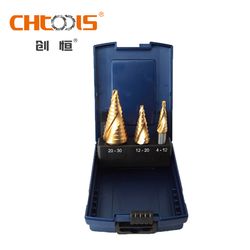 Chtools Tools Manufacturer HSS Spiral Flute Step Drill Set
