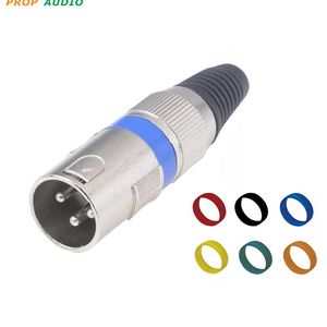 3-Pin XLR Male Plug Cable Connector with Metal Bush