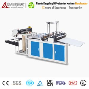 High Speed Automatic Heat Sealing Heat Cutting HDPE Nylon Polythene Vest Handle Poly Supermarket Grocery Store PE Shopping T-Shirt Plastic Bag Making Machine