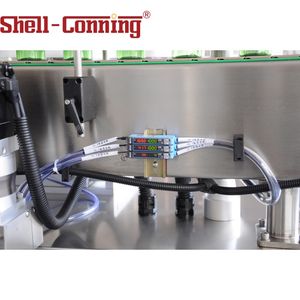 Automatic Round Bottle Sticker Labeling Machine with Conveyer Belting