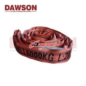 Dawson En1492-2 Brown Wll 6ton 6000kg Polyester Endless Round Sling for Lifting