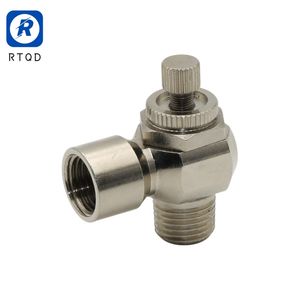 Push to Connect Air Flow Control Valve Push Fit Fitting Pneumatic Speed Control Valve