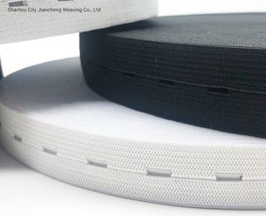Buttonhole Elastic Band 1 Inch Wide Elastic Bands Stretch Knitting Elastic Spool Adjustable Elastic Band for Sewing