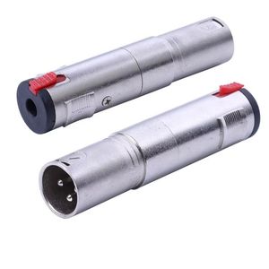3pin XLR Male to 6.35 TRS Female Adapter Plug Dual-channel Connector
