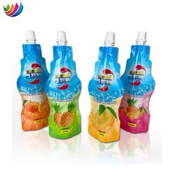 50ml 100ml 500ml Special Shape Plastic Packaging Bag for Juice Soft Drink and Fruit Juice Stand up Spout Pouch