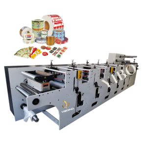 Narrow Web Adhesive Paper PP PVC PE Pet BOPP OPP Film Labels IR UV 3/4 /5/6/7/8 Colors Flexo/Flexographic Printing Machine Flexographic Printer