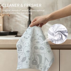 Wholesale Customized Water Absorbent Waffle Weave Microfiber Kitchen Cleaning Dish Tea Towel