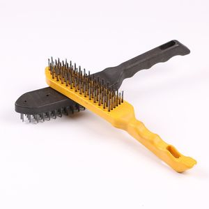 Heavy-Duty Plastic Handle Brush with Comfortable Grip for Polishing