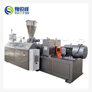 Conical Double Screw Extruder Equipment for WPC PVC Window Door Profile