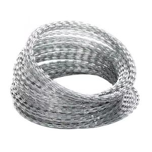 Prison Protection Fence Use Bto-22 450 mm Galvanized Concertina Razor Barbed Wire