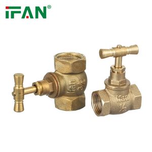 Ifan Customization Water Stop Valve Plumbing Materials Female Thread Brass Valve 1/2" 3/4" Brass Stop Valve