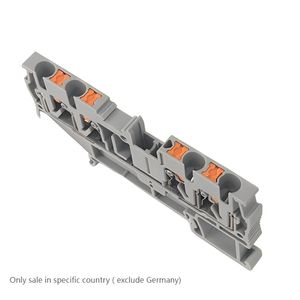 PT 2, 5/S-Quattro Push in Wiring Crimp Connector DIN Rail Terminal Block