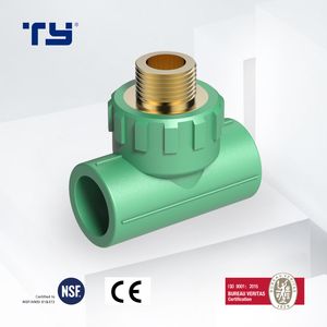 PPR/Plastic DIN Standard Cold/Hot Water Fittings Male Thread Tee Pipe Fitting