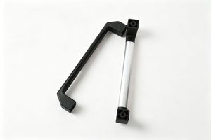 Lightweight Oval Tube Aluminum Alloy Industrial Handle with Nylon Base