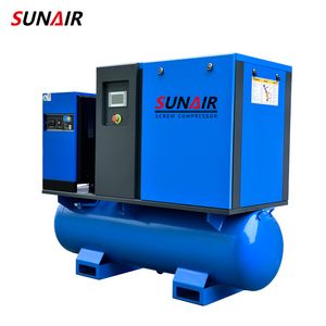 All in One Rotary Screw Air Compressor with Air Dryer, Tank and Line Filters