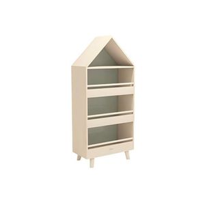 New Rubber Wood Kids Furniture: Three-Tier Storage for Preschoolers