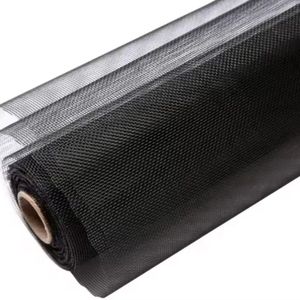 Black Magnetic Stainless Steel Door and Window Screens Modern Design Stylish Mosquito and Fly Screen Netting