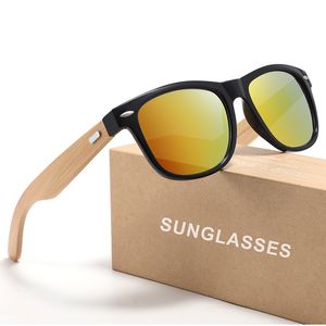 Classical Promotion Wholesale Custom Logo Wooden Leg Men Sun Shades PC UV400 Eco Friendly Wood Sun Glasses