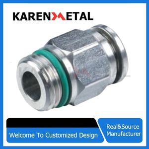 High Quality Push to Connect Parallel BSPP Thread 304 316 Stainless Steel One Touch Pneumatic Fittings