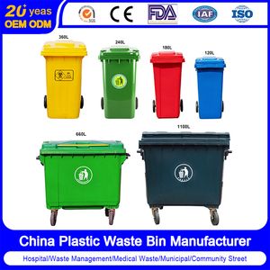 30L/50L/80L/100L/120L/240L/360L/400L/660L/1100L/1200L Outdoor Plastic Garbage/Waste/Trash/Rubbish/Wheelie/Dust/Waste Container Bin Price Manufacturer