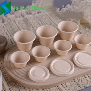 Compostable Sugarcane Paper Pulp Molded Disposable Coffee Cup Cover Lids for Beverage Packaging