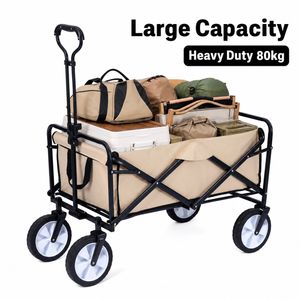 Compact Folding Trolley for Camping Travel & Outdoor Adventures Portable & Durable Folding Beach Wagon