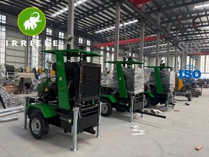 Self Priming Flood Control Sewage Water Pump Driven by Diesel Engine with Wheel