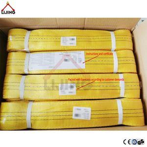 Industrial Lifting Belt 3t Flat Webbing Sling with Reinforced Eyes