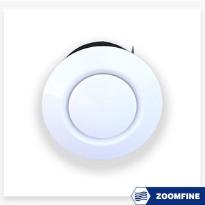 White Ceiling with PVC Tiles Air Diffuser and Lighting Indoors