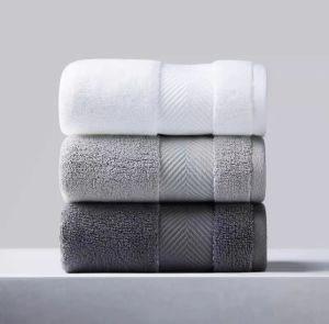 Free Sample Luxury Collection Turkish 100% Cotton 5 Star Hotel White Bath Towel with Logo