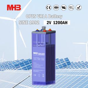 Mhb Opzs Battery 2V 1200ah Rechargeable Tubular Battery for Solar off Grid Wind System