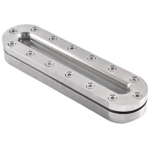 Oblong Oval Sight Glass for High-Pressure Container, Borosilicate Glass, 10-Year Durability