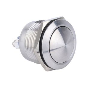 Domed Head Waterproof Metal Screw Terminal 22mm Momentary Switch