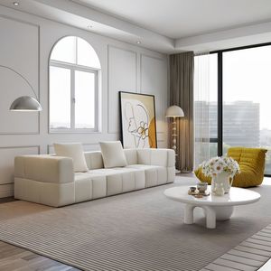 Luxury Design Compress Living Room Furniture Sofa Couch Set White Velvet 1+2+3 Love Seater Vacuum Packed Sofa