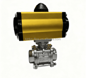 . High-Quality Kk Golden Pneumatic Actuator Ball Valve for Water