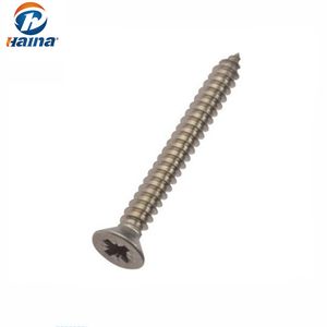 Cross Recessed Countersunk Head Tapping Screws DIN7982, Stainless Steel Countersunk/Flat Head Self Tapping Screws (Cross Recess Type/ POZI)
