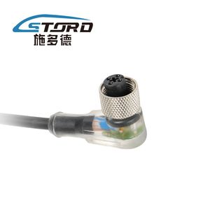 Sensor Industrial Socket, Elbow Hole Socket Connecting Plug Cable (M12 specification) Rk02-2-3-N