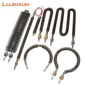 Finned Heater Heating Element for Air W M Type Tubular Straight Heated Pipe M18/M16 Thread 110V 220V 380V 1500W 2000W 2500W 3000W 3500W
