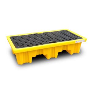 High Capacity Spill Containment Tray 2 Drum Spill Containment Pallet with Drain Supplier