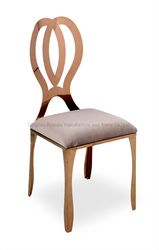 Butterfly Design Gold Stainless Steel Banquet Dining Chair